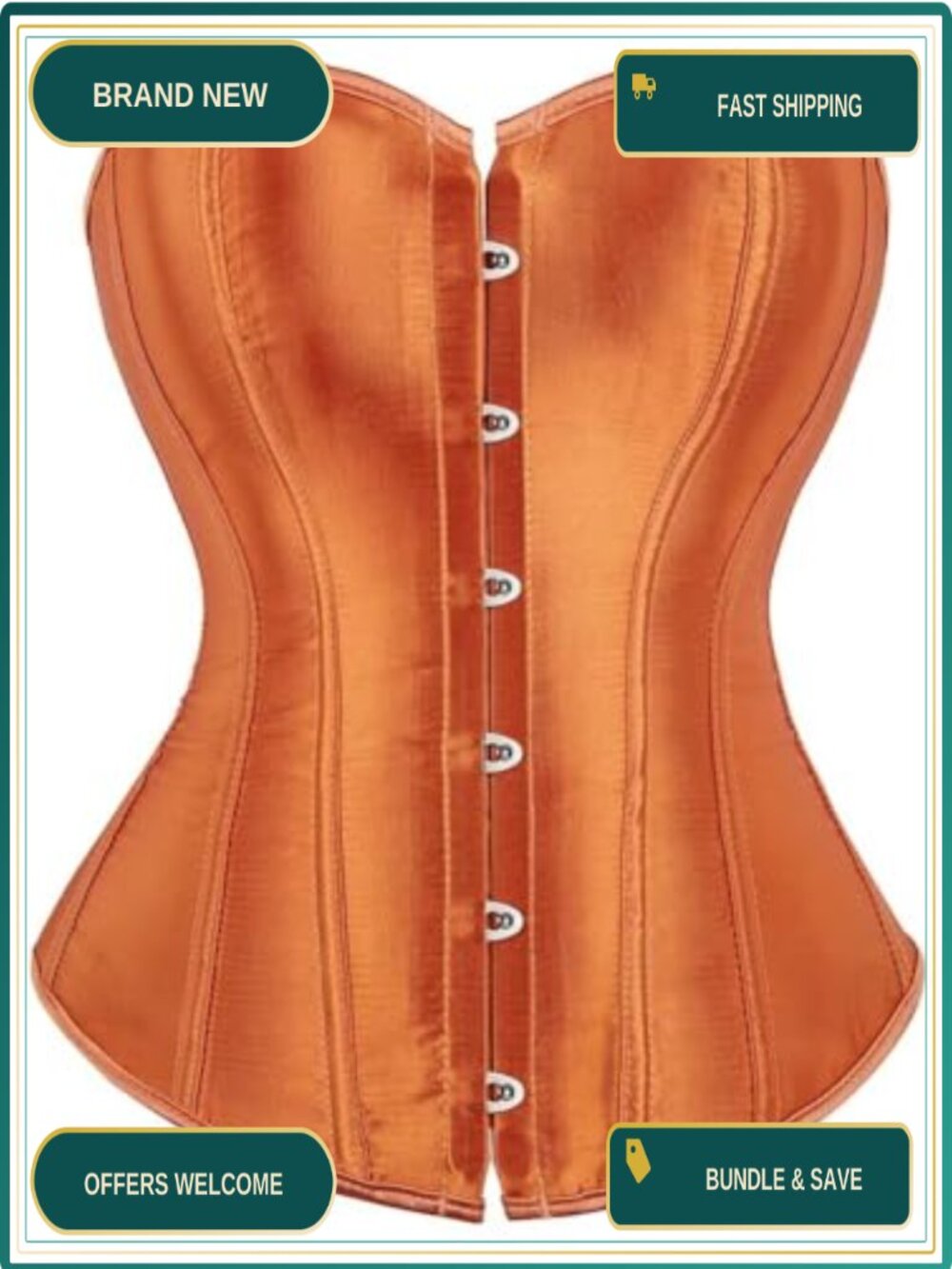 Satin Lace Up Corset Top Bustier Overbust Renaissance Plus Size